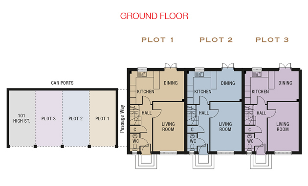 Gladstone Mews Ground Floor Floorplans